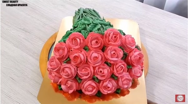 Торт в виде букета цветов пошаговый рецепт в домашних условиях